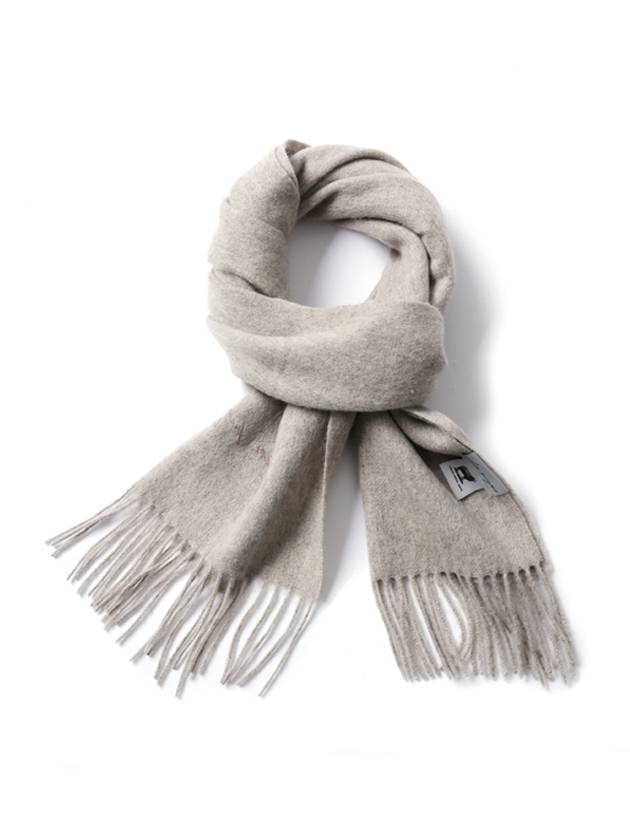 Virgin Wool 100 Muffler Light Oatmeal - WHITE PROJECT - BALAAN 4