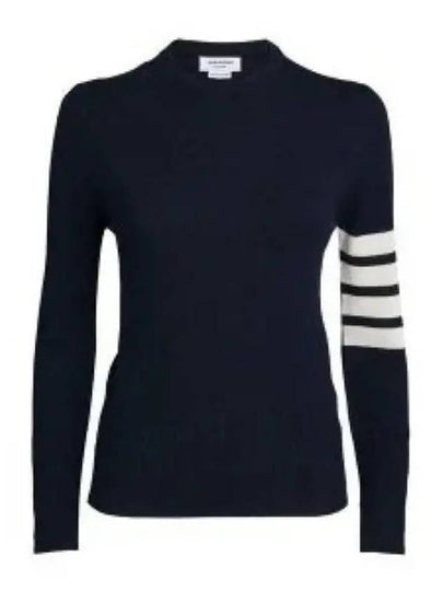 Women's 4 Bar Classic Cashmere Pullover Knit Top Navy - THOM BROWNE - BALAAN 2