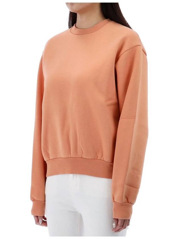 Crew Neck Cotton Sweatshirt Salmon Pink - ACNE STUDIOS - BALAAN 4