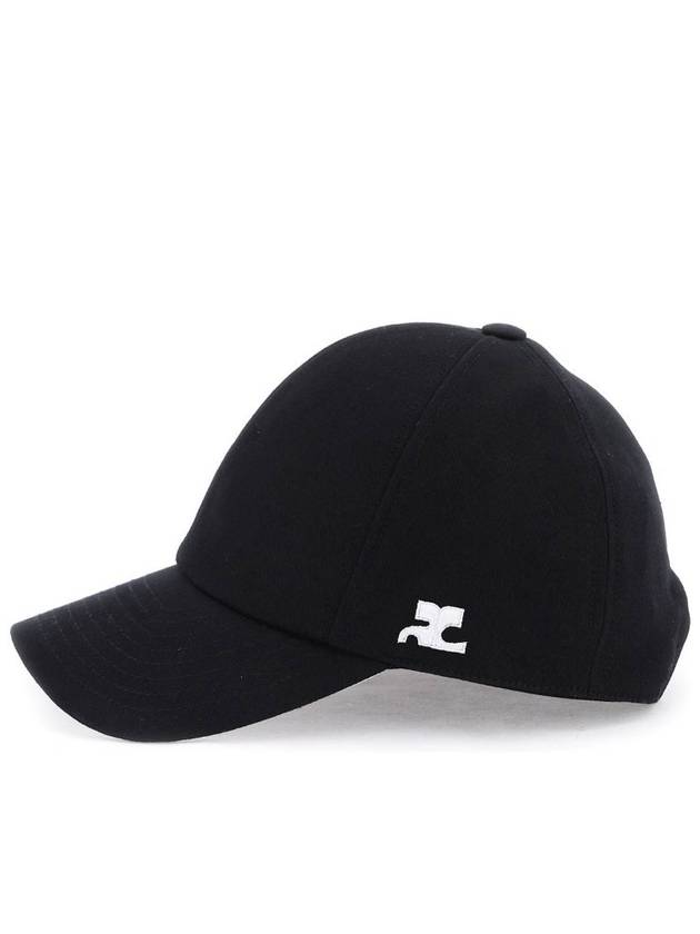 Embroidered Logo Ball Cap Black - COURREGES - BALAAN 3