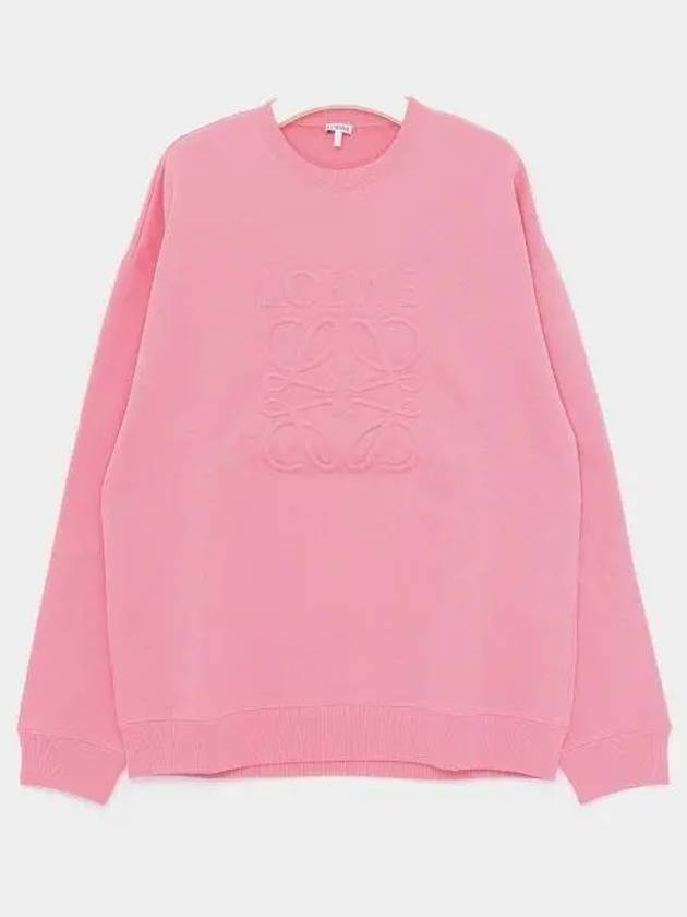 Debossed Anagram Cotton Sweatshirt Pink - LOEWE - BALAAN 2