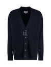 Back Stitched Virgin Wool Cardigan Navy - MAISON MARGIELA - BALAAN 2