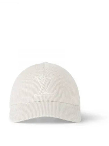 LV Signature Corduroy Ball Cap Baseball Luxury Hat Gray M7752M - LOUIS VUITTON - BALAAN 1