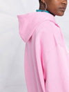 Milano Brushed Logo Print Hoodie Pink - MSGM - BALAAN 5