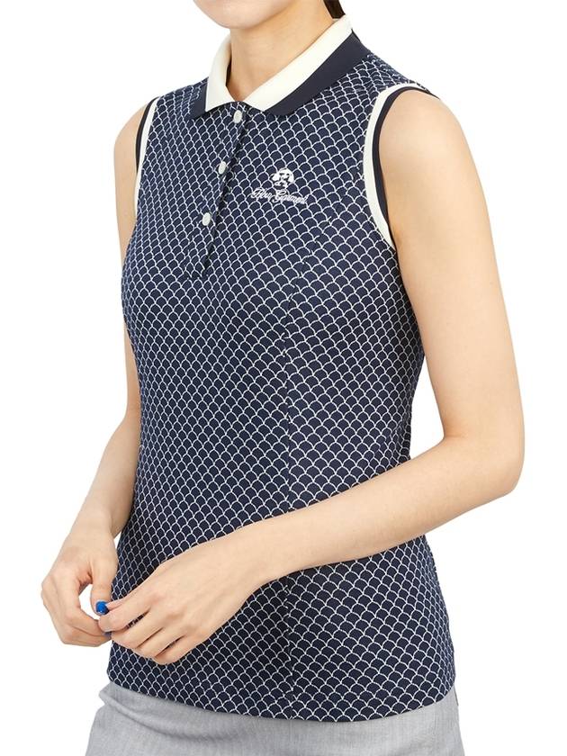 Women's Scale Sleeveless Navy - HORN GARMENT - BALAAN 6