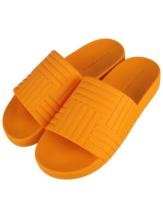 Intrecciato Rubber Slippers Orange - BOTTEGA VENETA - BALAAN 2