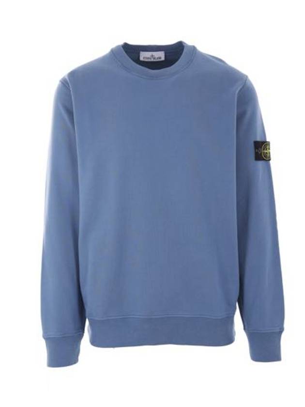 Compass Patch Cotton Sweatshirt Avio Blue - STONE ISLAND - BALAAN 1