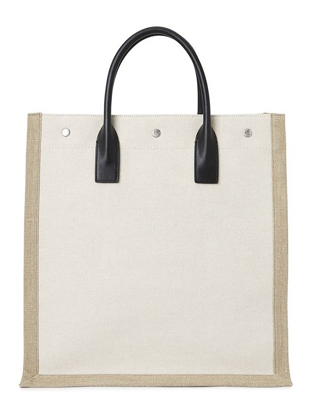 Rive Gauche Canvas Tote Bag Nude - SAINT LAURENT - BALAAN 4