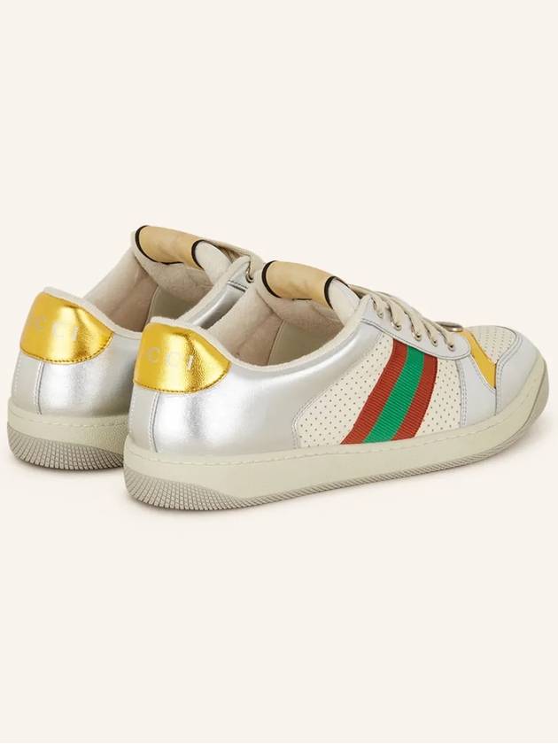 Leather Low Top Sneakers - GUCCI - BALAAN 4