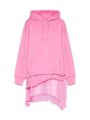 D Role Handkerchief Drawstring Hoodie Short Dress Pink - DIESEL - BALAAN 1