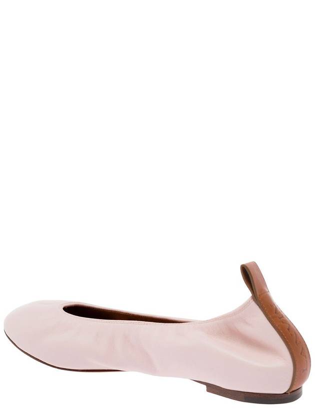 Pink Ballet Flats In Leather Woman - LANVIN - BALAAN 3