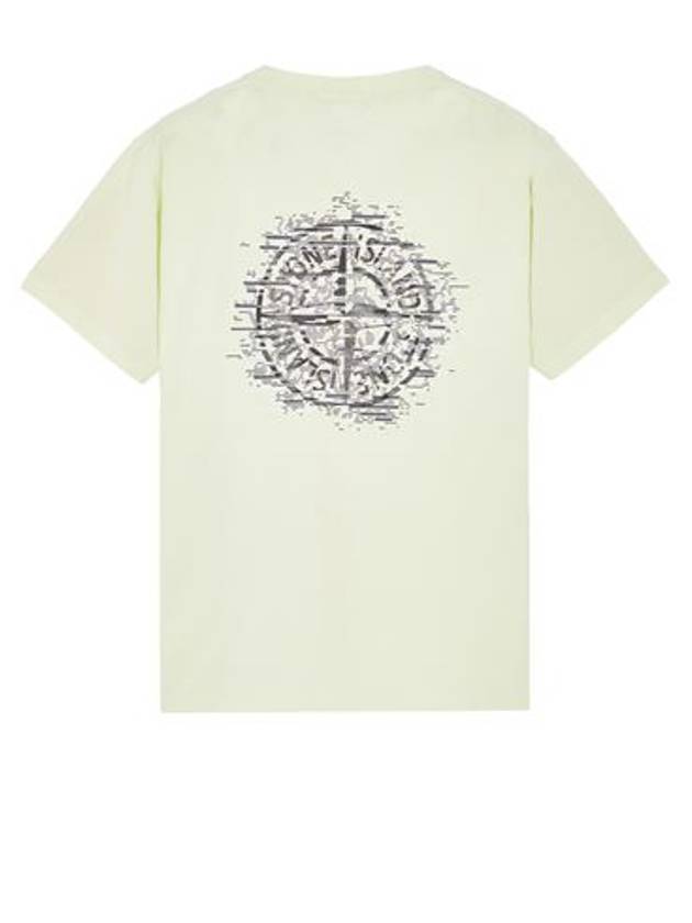 Garment Dyed Institutional One Print Cotton Jersey Short Sleeve T-Shirt Light Green - STONE ISLAND - BALAAN 3