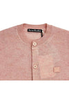 Face Patch Crop Cardigan Pink - ACNE STUDIOS - BALAAN 4