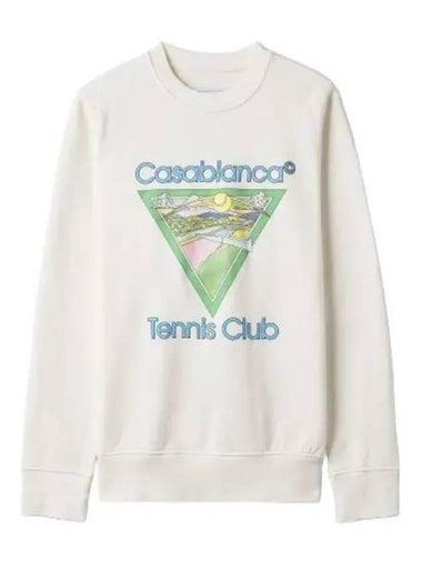 Tennis Club Icon Sweatshirt White T Shirt - CASABLANCA - BALAAN 1