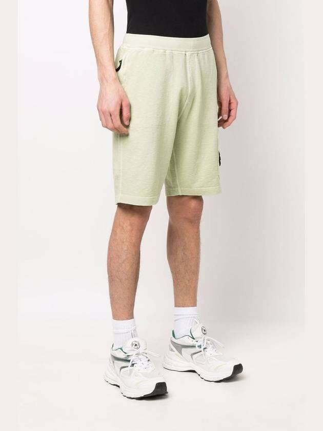 Wappen Patch Garment Dyed Bermuda Shorts Light Green - STONE ISLAND - BALAAN 4