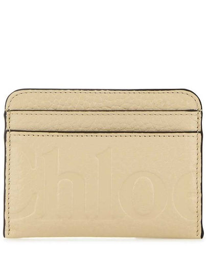 Logo Debossed Leather Card Wallet Yellow - CHLOE - BALAAN 2