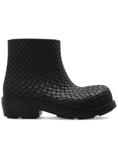 Fireman Rubber Rain Boots Black - BOTTEGA VENETA - BALAAN 2