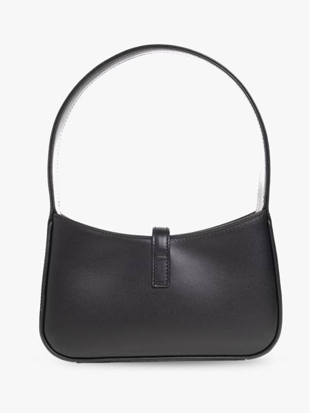 LE 5A 7 Small Smooth Leather Hobo Shoulder Bag Black - SAINT LAURENT - BALAAN 4