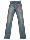 LA patch logo high waist sneaky jeans 527442 - GUCCI - BALAAN 6