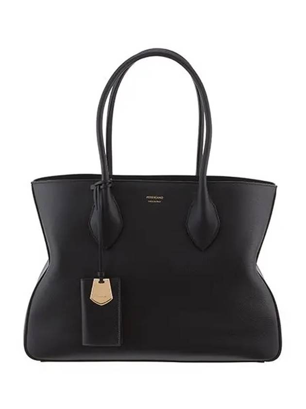 Calfskin Leather Tote Bag Black - SALVATORE FERRAGAMO - BALAAN 3