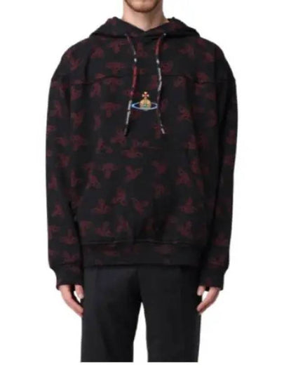 Fresh Allover Logo Print Hoodie Black - VIVIENNE WESTWOOD - BALAAN 2