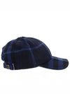 Check Pattern Wool Ball Cap Blue - BURBERRY - BALAAN 5