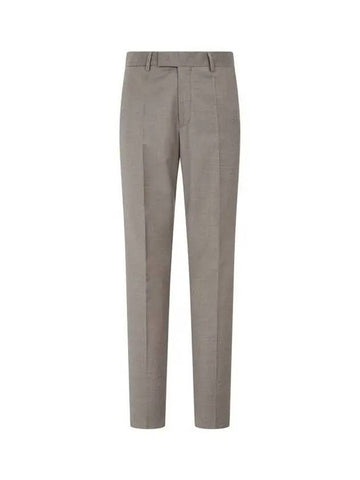 Men s Easy Wool Criss Pants Light Brown 270150 - EMPORIO ARMANI - BALAAN 1