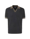 Drumohr Waffle Cotton Short Sleeve Polo Shirt D0G146W 003 - DRUMOHR - BALAAN 1