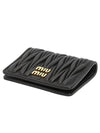 Matelasse Nappa Leather Card Wallet Black - MIU MIU - BALAAN 5