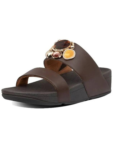 Rosa Cluster Slide Chocolate Brown Women - FITFLOP - BALAAN 1