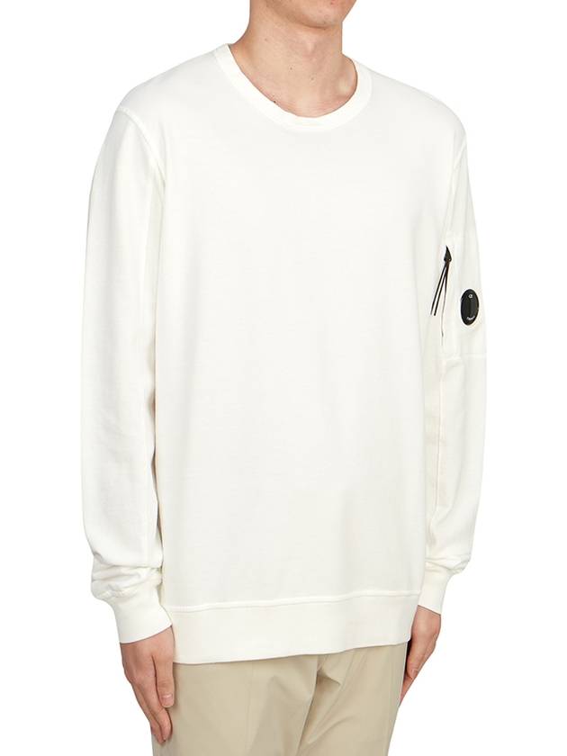 Light Fleece Sweatshirt White - CP COMPANY - BALAAN 4