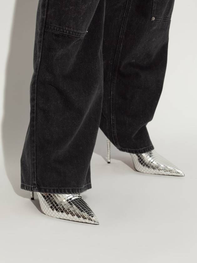 Alaïa Leather Heeled Shoes, Women's, Silver - ALAIA - BALAAN 2