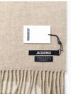 Lecharpe Fringe Logo Virgin Wool Muffler Beige - JACQUEMUS - BALAAN 5