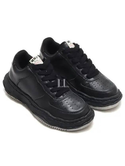 Wayne OG Sole Leather Low Top Sneakers Black - MIHARA YASUHIRO - BALAAN 2