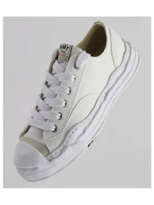 A05FW702 WHITE Hank OG Sole Canvas Low Top Sneakers - MIHARA YASUHIRO - BALAAN 1