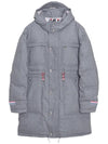 Wool Voile Tech Down Field Padding Grey - THOM BROWNE - BALAAN 1