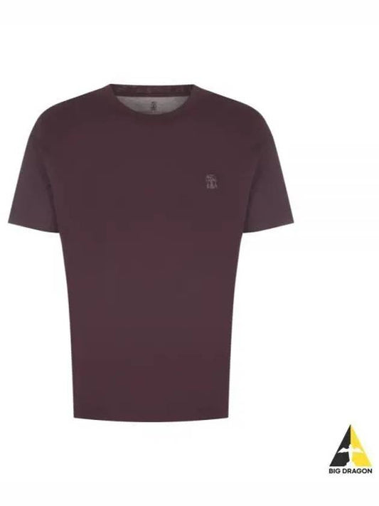 Logo Short Sleeve T-shirt Purple - BRUNELLO CUCINELLI - BALAAN 2