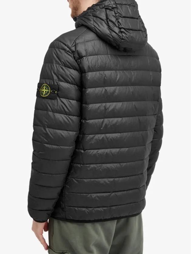 Loom Woven Chamber Down Padded Jacket Black - STONE ISLAND - BALAAN 6