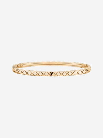 Coco Crush Bracelet Quilted Motif Mini 18K Beige Gold - CHANEL - BALAAN 1