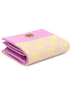 783118 Lilac Yellow Two tone GG Canvas Leather Double G Card Case Half Wallet - GUCCI - BALAAN 5