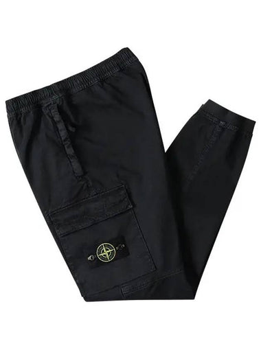 Pants 313L1 A0129 Old Effect Waffen Logo Patch Cargo Jogger Men s - STONE ISLAND - BALAAN 1