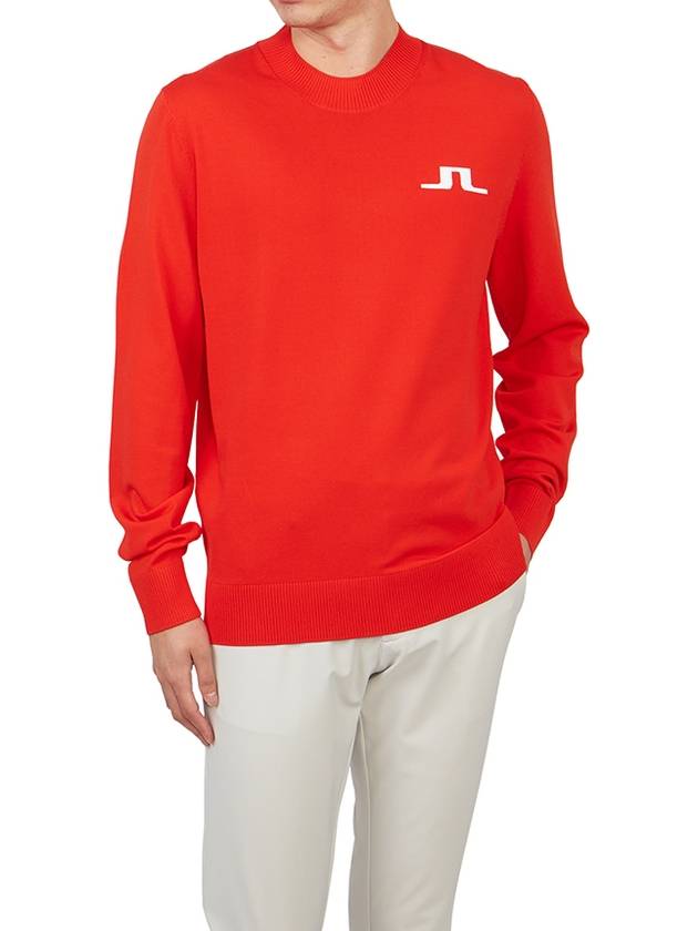 Golf Gus Crew Neck Knit Top Fiery Red - J.LINDEBERG - BALAAN 6