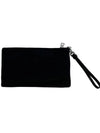 Saffiano Leather Strap Nylon Clutch Bag Black - PRADA - BALAAN 5