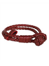 Intrecciato Double Line Bracelet Wine - BOTTEGA VENETA - BALAAN 1