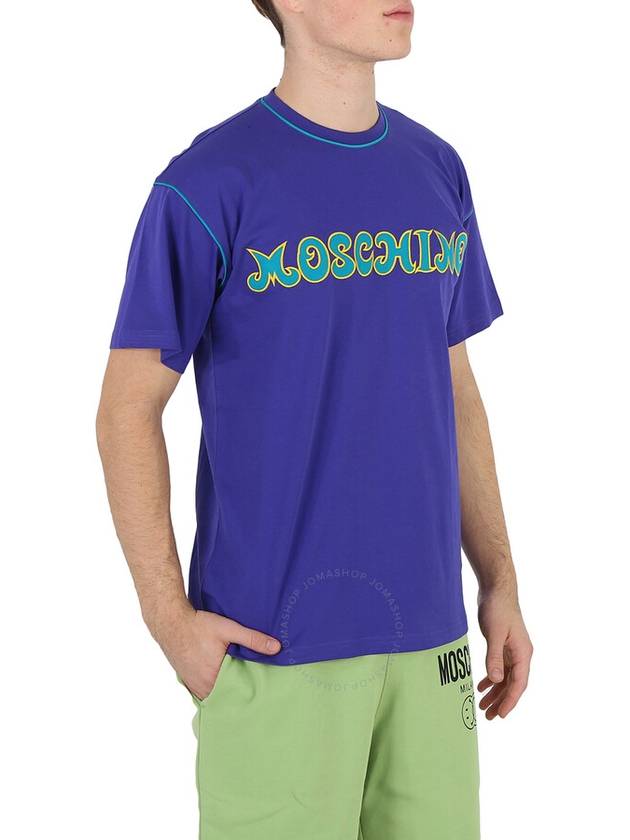 Moschino Purple Seasonal Logo Print Cotton T-Shirt, Size X-Small - MOSCHINO - BALAAN 2