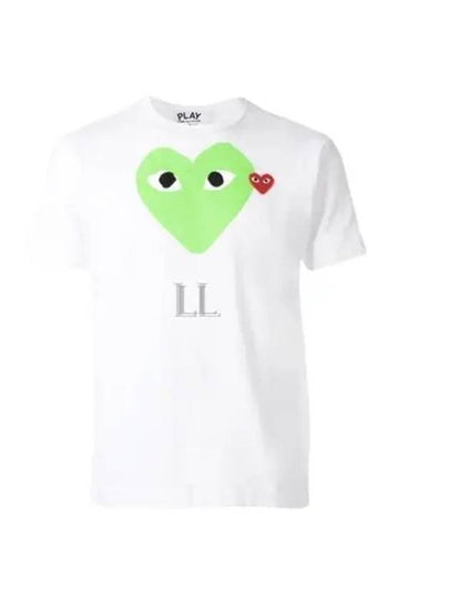 Big Green Heart Short Sleeve T-Shirt White - COMME DES GARCONS - BALAAN 2