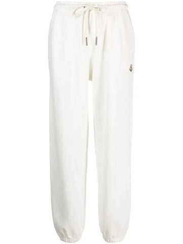 Logo Patch Track Pants White - MONCLER - BALAAN 1