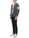 Men's Sustainable Classic Diagonal Wool Cardigan Medium Grey - THOM BROWNE - BALAAN 5