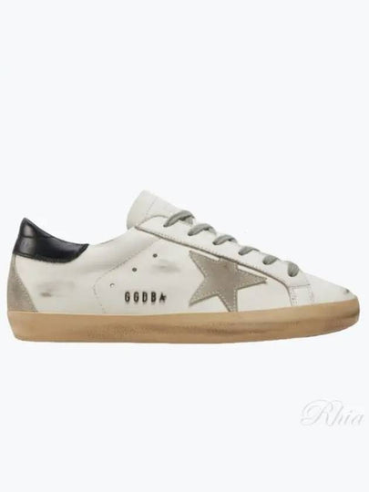 Women's Black Heel Tab Superstar Low Top Sneakers White Black - GOLDEN GOOSE - BALAAN 2