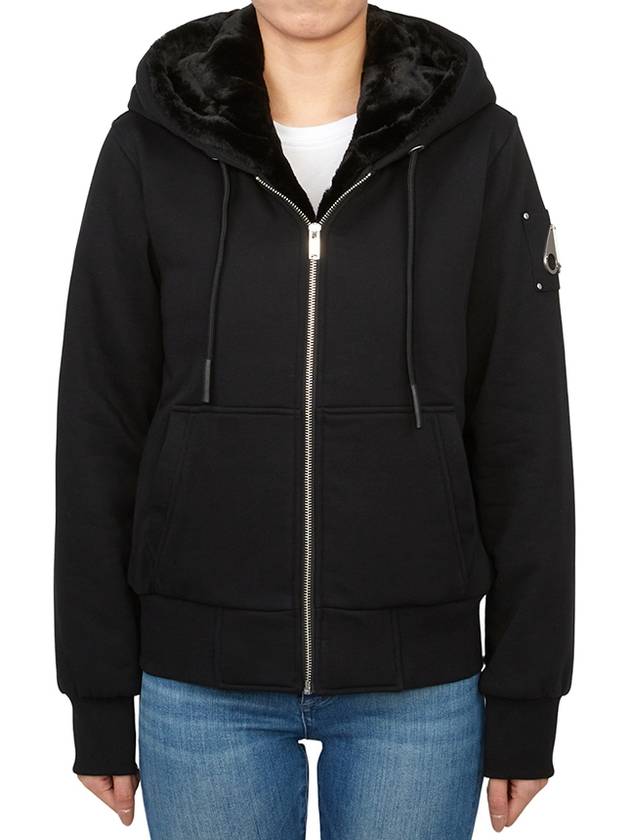 Classic Bunny Zip Up Hoodie Black - MOOSE KNUCKLES - BALAAN 3